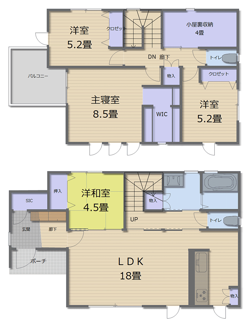 フォリア利府加瀬7 II　8号地　間取り